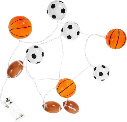 Led Sports String Light Bulb Decorative Hanging Lights for Outdoor Parties Camping and Sports Events Battery Operated Warm Illumination for Patio and Backyard Decor