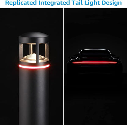 LEONLITE RGB Low Voltage Pathway Lights, 5W 12V AC/DC Path Lighting,Unique Light Pattern, Aluminum Housing, IP65 Waterproof for Outdoor Path Sidewalk Walkway, 3000K Warm White, Pack of 4