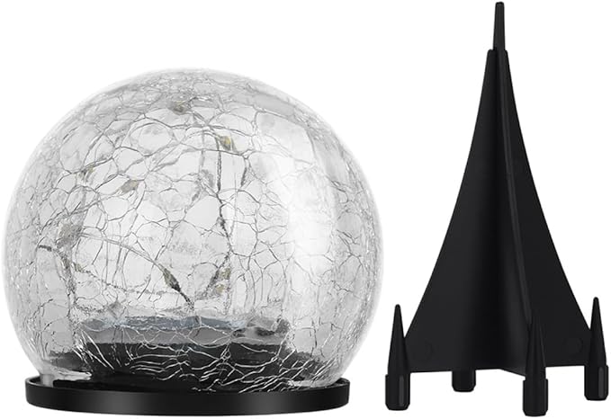 Solar Cracked Ball Light 15cm 30led Warm Warm Tone Ground Light Outdoor Landscape Buried Lamp for Garden Lawn | Lumora