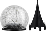Crackle Globe Light 15cm LED Warm Yellow Outdoor In-ground Garden Pathway Lamp Waterproof for Lawn Patio | Lumora