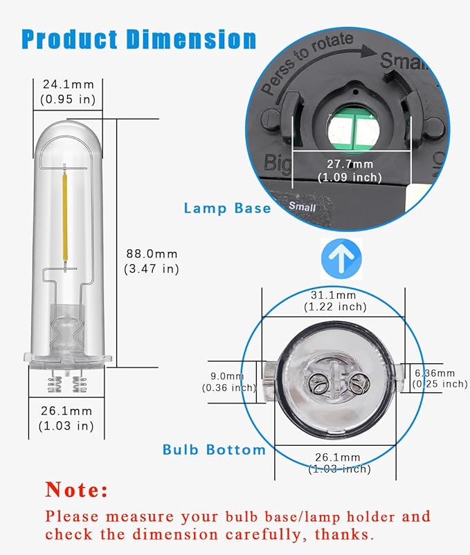 Solar Lantern Replacement Bulbs, Upgraded Solar Outdoor LED Light Bulbs 3V Bright Light Bulbs Waterproof for Yard | Lumora