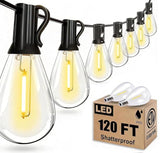 120FT Outdoor String Lights, Ultra Long Waterproof 30+2 Shatterproof Bulbs Led Outside Patio Lights for Porch Deck | Lumora