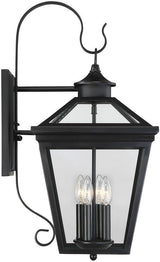 Savoy House 5-142-BK Ellijay Modern Farmhouse Rustic Clear Glass Outdoor Wall Lantern, 4-Light 160 Total Watts, 26" | Lumora