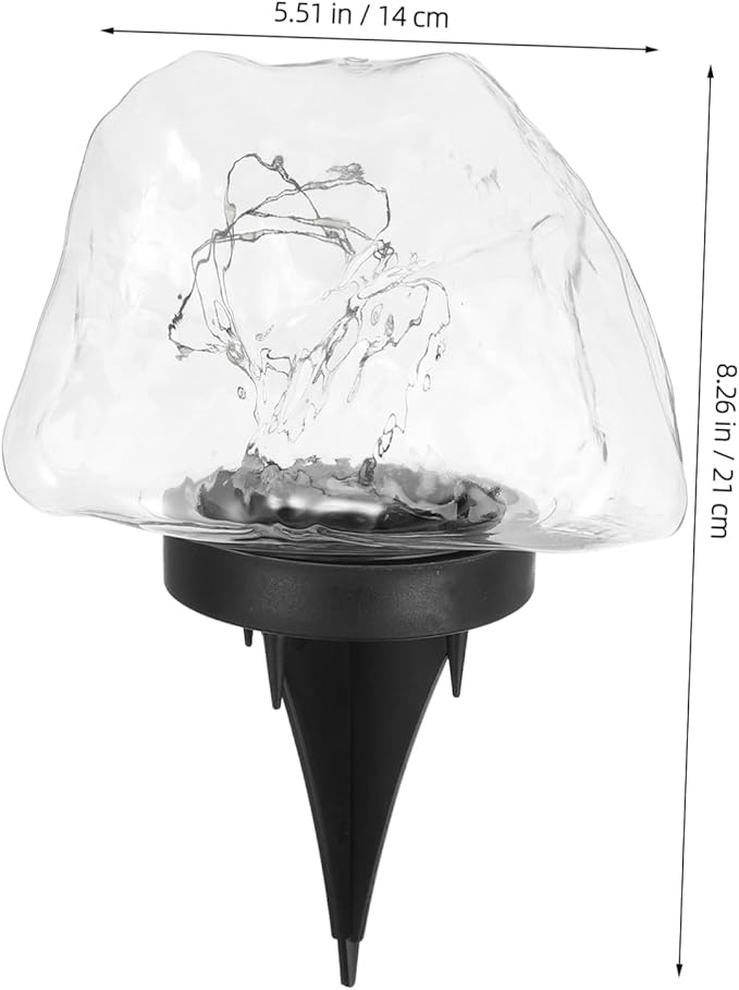 Yardwe LED Solar Garden Lights Decorative Pebble Shape Pathway Lights for Outdoor Walkways Automatic Sensor for Energy Saving for Lawn and Landscape Decor