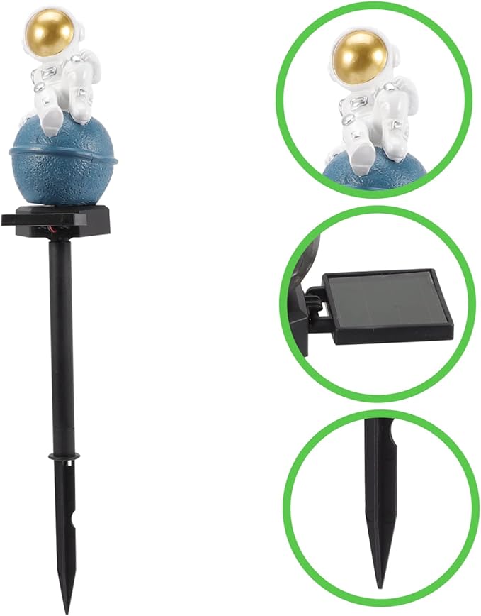 SUPVOX Solar Ground Lamp Easy Install Dusk to Dawn Garden Outdoor Astronaut Decor