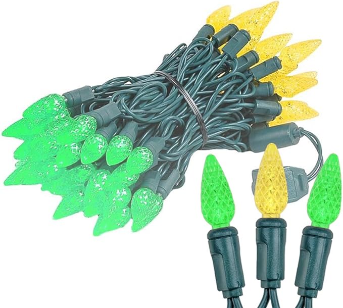 Novelty Lights 24FT 70 LED C6 Christmas String Lights, Outdoor Tree Commercial Grade LED Lights, Permanent | Lumora