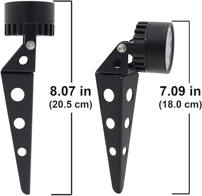 Solar Spot Lights Outdoor Legacy Mini 50X Twin Solar-Powered LED Spotlight (Cool White LED) for Outdoor Garden Yard Landscape Uplight Downlight, Waterproof, Black Finish