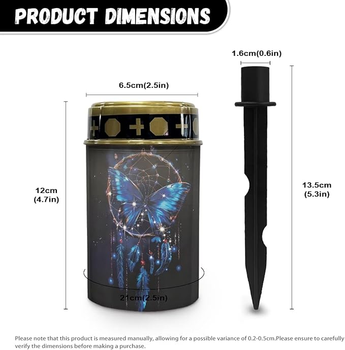 Butterfly Dream Catcher Solar Garden Lights Outdoor Decorative Solar Stake Lights Landscape Lights Cemetery Decorations for Grave Lights Decorate Lawn, Patio, Fence, Backyard
