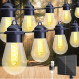 Honche Solar Lights Outdoor Waterproof IP65 with 20 LED Edison Bulb Patio Lights String Lights 49FT Warm White | Lumora