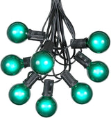100 Foot G40 Outdoor Patio String Lights with 125 Green Globe Bulbs – Indoor Outdoor String Lights – Market Bistro | Lumora