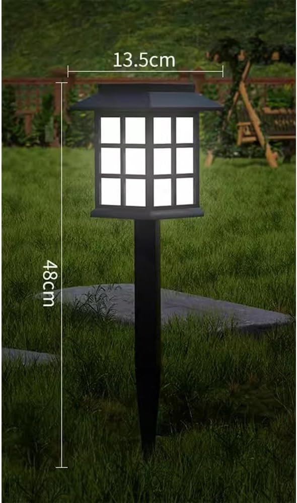Etlegor Chinese Decor Lights, Solar Pathway Lights Waterproof Lawn Night Light for Outside/Lawn/Patio/Yard/Pathway/Walkway/Driveway Decoration ﻿ (Color : White Light, Size : 4PCS)