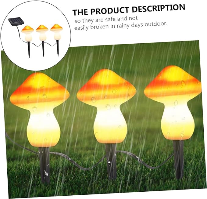 BESTonZON Solar LED Garden Mushroom Light Waterproof Solar Pathway Lights for Lawn and Patio 10-Piece Set of | Lumora