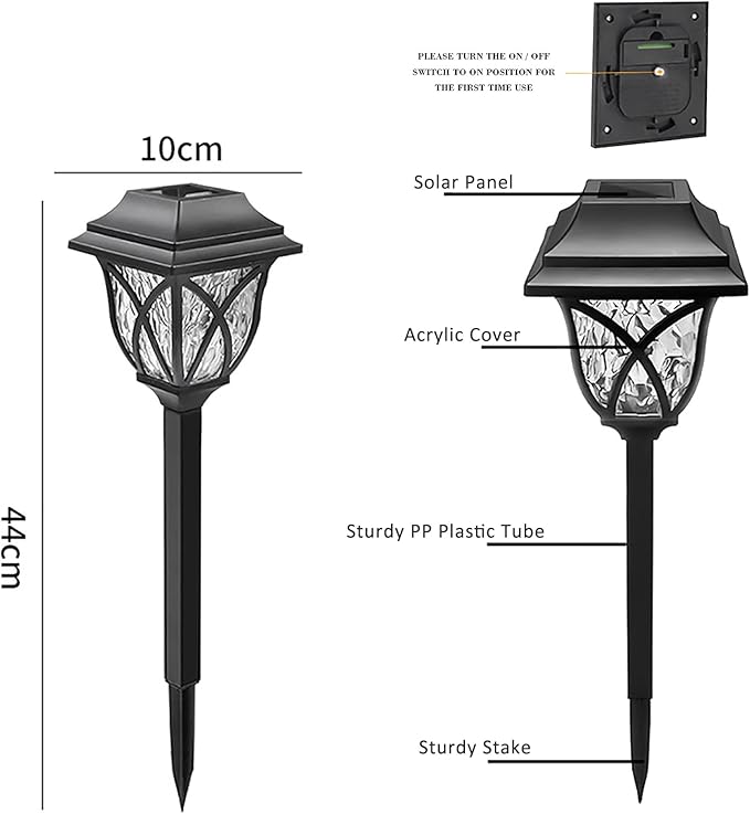 keeda Solar Pathway Lights Outdoor Waterproof Modern Style Design Solar Landscape Light for Outside Garden Yard | Lumora
