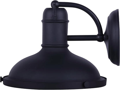 Canarm Marcella 1-Light Outdoor Wall Light Black Down Light with Frosted Glass Panel, Modern Farmhouse Lighting for Porch, Patio and Outdoor Entryway