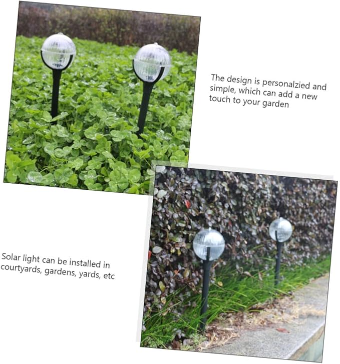 2pcs Solar Energy Garden Lights Outdoor Landscape LED Decorative Lawn Path Lights with Color Changing RGB for Patio Yard Garden Decor