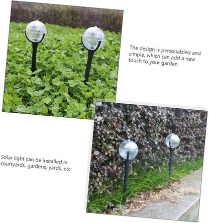 2pcs Solar Energy Garden Lights Outdoor Landscape LED Decorative Lawn Path Lights with Color Changing RGB for Patio Yard Garden Decor