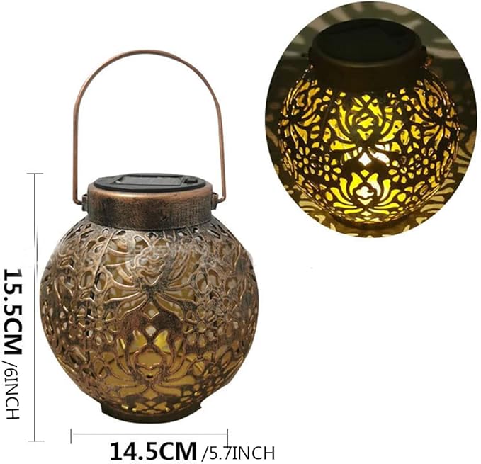 Garden Solar Lights Multi-Color Changing LED Flower Stake Light Decorative Landscape Lawn Yard Outdoor Lights The Length is About 145*145*155mm/6 *6*6inch