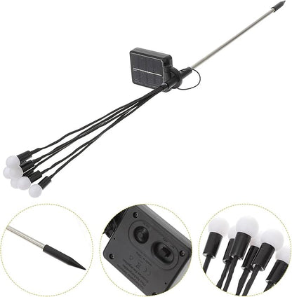 2pcs Solar Pathway Lights Warm White Waterproof Outdoor Landscape Lighting for Patio Yard Decor with 8 Lighting Modes