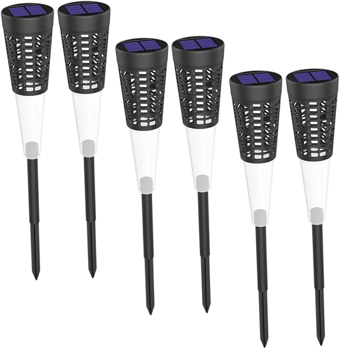 FRCOLOR 6pcs Garden Stake Lights, Waterproof In-ground Pathway Lamps with Warm and Colorful Led, Outdoor Lawn and Courtyard Decorative Lighting for Patio and Garden