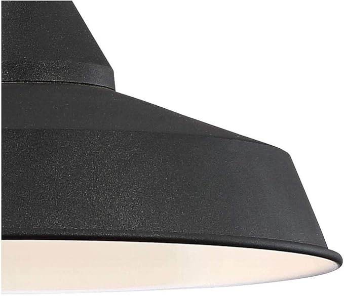 John Timberland Willard Rustic Industrial Farmhouse Outdoor Barn Light Fixture Textured Black LED Gooseneck 8 3/4" | Lumora