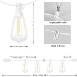 Brightever Outdoor String Light 25 FT, ST38 Patio Lights with 13 Edison Bulbs, Waterproof Connectable Hanging | Lumora
