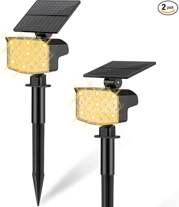 Solar Spot Lights Outdoor Waterproof Adjustable Solar Powered Landscape Lights for Yard 3 Long Time Lighting Modes | Lumora