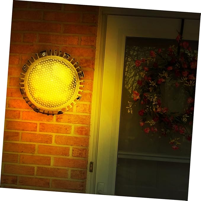 Happyyami 4pcs Solar Outdoor Lights Pathway Garden Solar-Powered Ground Lamp Landscape Decorative Lamp for Outdoor Use Warm Light