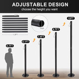 4 Pack 10 Ft String Light Poles for Outdoor String Lights, Heavy Duty Metal Outdoor Light Poles for Deck, Backyard | Lumora