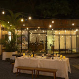 120 FT Outdoor String Lights LED Waterproof with 40 Shatterproof Plastic Warm Edison Bulbs String Bistro Lights for | Lumora