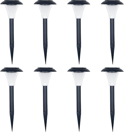 Solar Powered Outdoor Lights - LED Stake Spotlight Fixture, Set of 8 by Pure Garden