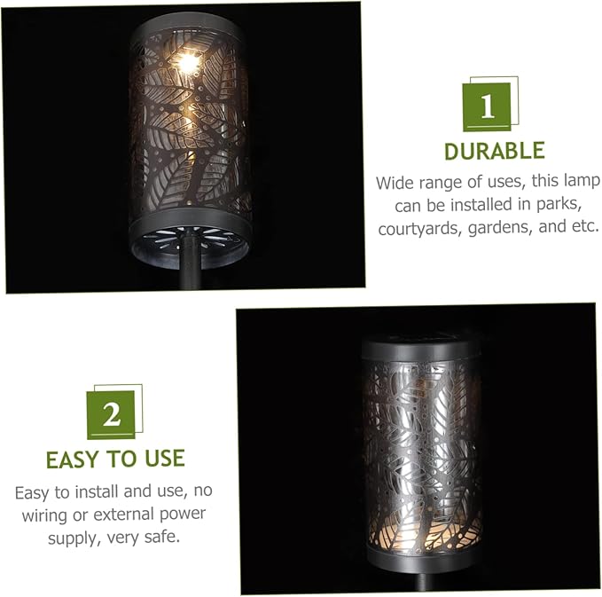 Garden Solar Lights Outdoor Landscape Decoration Leaf Projector Solar Pathway Lights for Outdoor