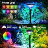 Linkind Solar Lights Outdoor 2 Pack, Color Changing Solar Pathway Lights
