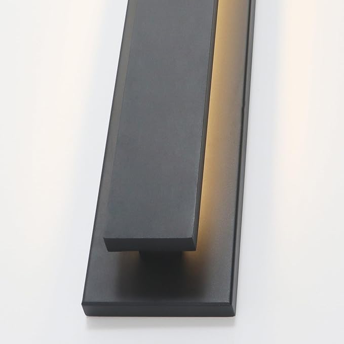 24inch Outdoor Modern LED Wall Light, 20W Waterproof Indoor Wall Mount Fixtures,3000K Warm Light Rectangular Wall Sconce for Front Door, Stairway, Living Room