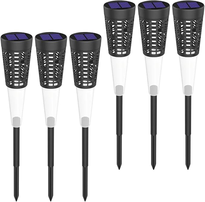 POPETPOP 6pcs Solar Garden Stake Lights Decorative Outdoor Lighting for Pathway and Warm Solar Lamp for Lawn Patio | Lumora