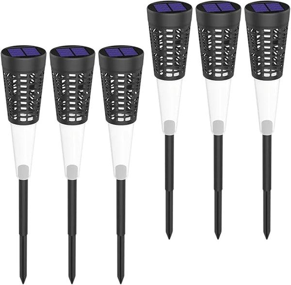POPETPOP 6pcs Solar Garden Stake Lights Decorative Outdoor Lighting for Pathway and Warm Solar Lamp for Lawn Patio | Lumora
