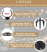 10ft String Light Poles for Outdoors, Outside Light Poles for Hard Ground Surface, Backyard, Patio, Outdoor | Lumora
