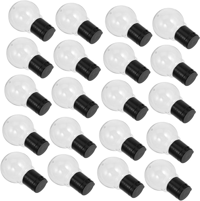 20pcs Transparent Globe Bulb Decoration for String Lights Abs Hanging Pendant Light Bulbs Easy to Install Non Deformation Impact Resistant for DIY Home and Party Decor