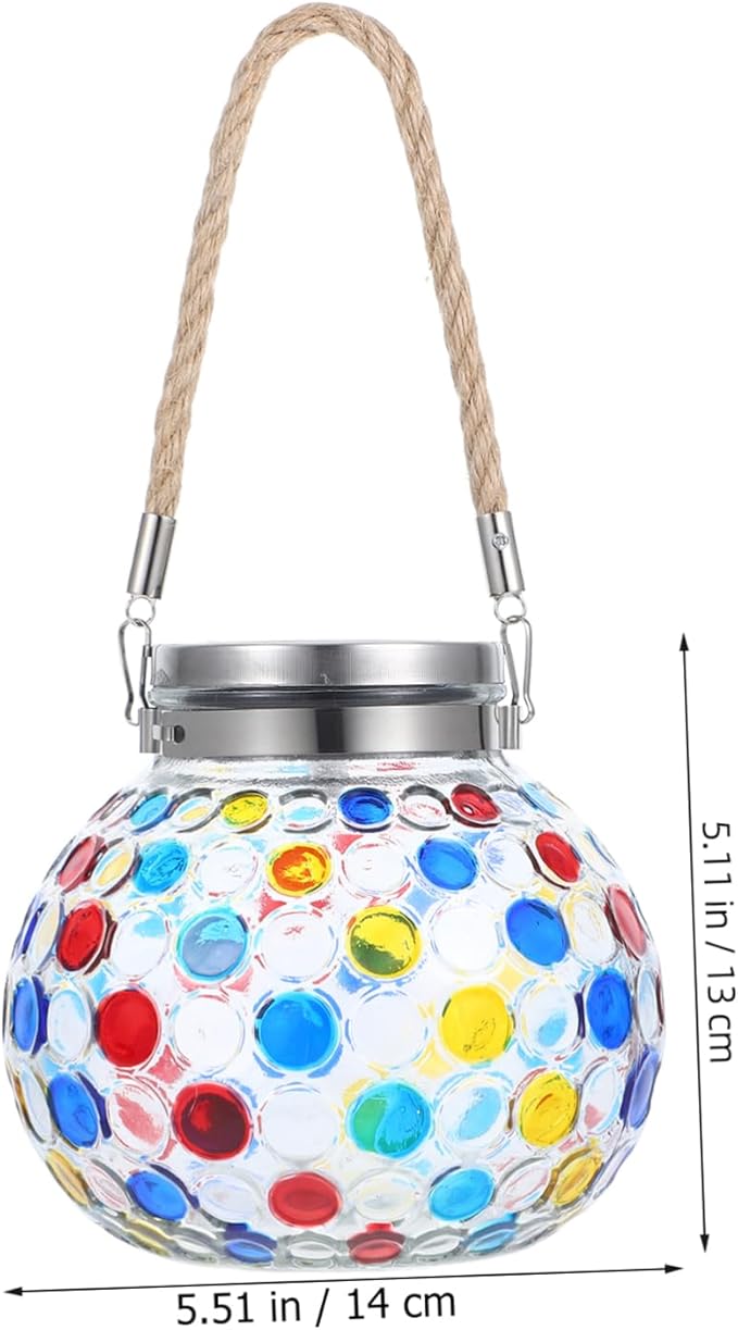 DOITOOL Solar Powered Glass Jar Led Lamp Decorative Hanging Light for Courtyard Garden and Patio Unique | Lumora