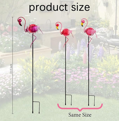 Stargarden 3 Pack Garden Solar Lights, Flamingo Solar Figurine Lights, Decorative Garden Stakes Waterproof Yard Decorations Outdoor for Pathway, Patio