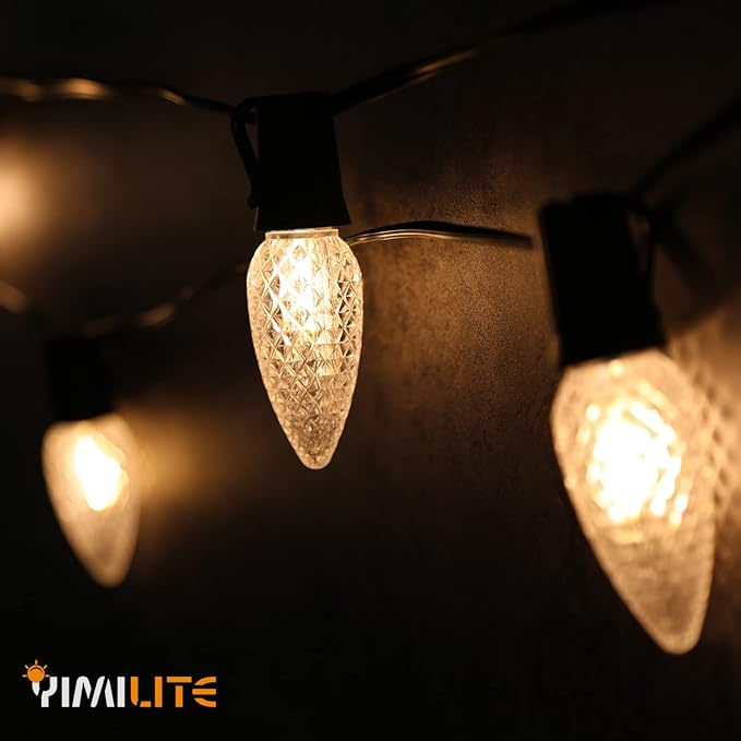 C9 Christmas Light Bulbs 100 Pack, Shatterproof Replacement LED Bulb, 2700K Warm White Fairy Lights for Indoor and | Lumora
