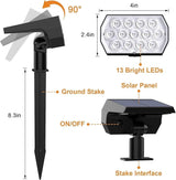 WELALO Solar Color Changing Spot Lights Outdoor, Waterproof Solar Halloween Lights, 7 Modes Multicolor RGB | Lumora