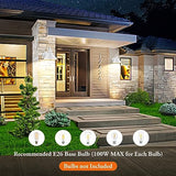 Brightever Gooseneck Outdoor Wall Lanterns, Pack of 2 Exterior Light Fixtures, Anti-Rust Outside Barn Wall Mount Sconces, Waterproof White Patio Wall Lamps for House, Front Door, Bulb Excluded