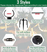 10ft String Light Poles for Deck Fence, Light Poles for Outdoor String Light, Perfect for Garden, Backyard, and | Lumora