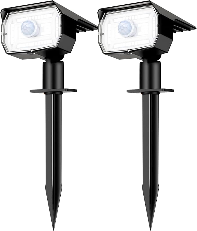 nipify Solar Spot Lights Outdoor Motion Sensor with 3 Modes, Solar Spotlights Outdoor Waterproof 2-in-1 Auto On/Off | Lumora
