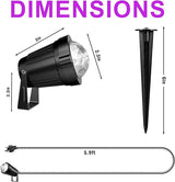 Christmas Halloween LED Spot Lights Outdoor Black Light Projector, 12W Color Changing Landscape Lighting Wired 120V | Lumora