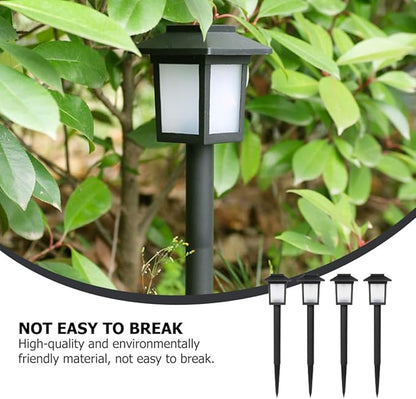 NUOBESTY 4pcs Solar Pathway Lights Waterproof LED Outdoor Garden Lawn Lamps for Yard Walkway Landscape Lighting
