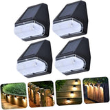 jojofuny Led Wall Lights for Outdoor Waterproof 4 Pack Solar Fence Lights Warm White Light for Garden Pathway | Lumora