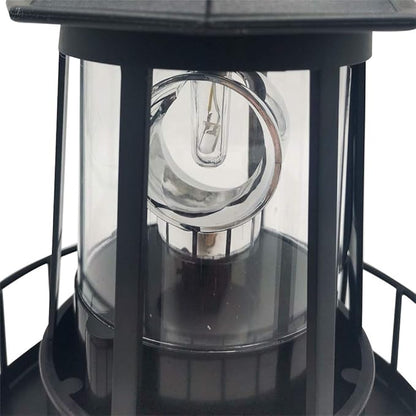 EKDJKK LED Solar Powered Lighthouse, 360 Degree Rotating Lamp Waterproof Light Decorative, Garden Smoke Towers, Statue Lights for Outdoor Garden Courtyard Decoration