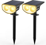 Kyosho Solar Spot Lights Outdoor Warm White, 38 LEDs Solar Landscape Lights IP67 Waterproof, 2-in-1 Outdoor | Lumora