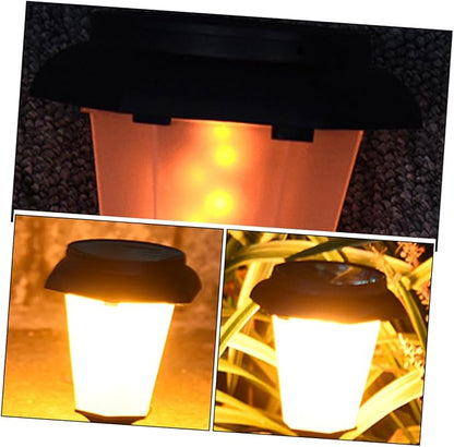 Happyyami Solar Powered Stake Light Outdoor LED Garden Decor with Yellow Flame Effect Easy Installation Landscape Lighting for Lawn Patio and Backyard Ambiance